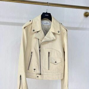 🚩steal authentic Dior Off-White Leather Women's Jacket